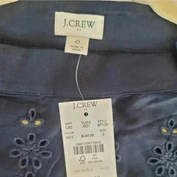 J.Crew funnelneck shirt top - Picture 6 of 12